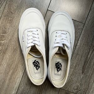 White leather Vans